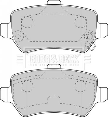 BORG & BECK Комплект тормозных колодок, дисковый тормоз BBP1777